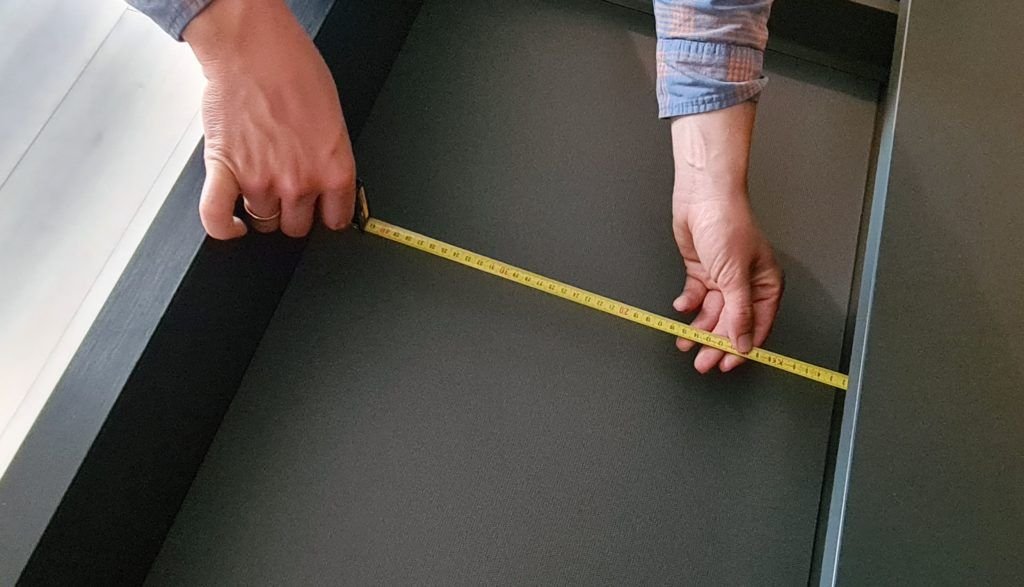 Messen der Schubladentiefe