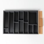 90er Besteckeinsatz mit Messerblock